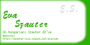 eva szauter business card